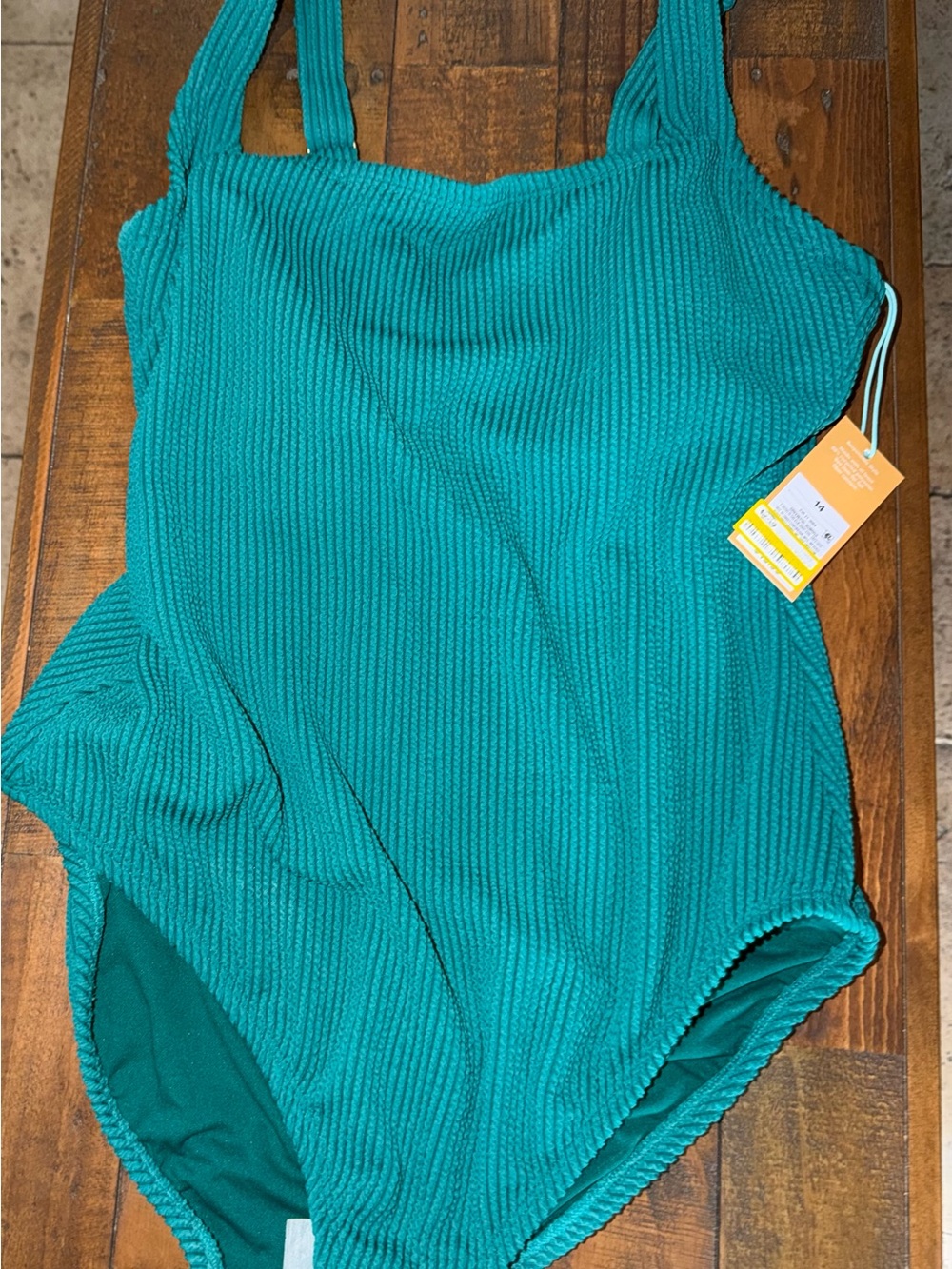 Target Women's Textured One-Piece Swimsuit Teal